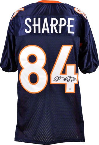 Shannon Sharpe Autographed Jersey | Details: Denver Broncos, Blue, Custom