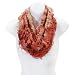 AN Tie Dye Shredded Infinity Circle Scarf (Copper Orange)