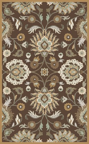 9.75' x 9.75' Octavia Brown, Green, Grey and White Square Wool Area Rug 9.75' x 9.75' Octavia Brown, Green, Grey and White Square Wool Area Rug