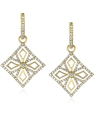 Katie Decker "Maltese Cross" 18k Yellow Gold and Diamond Earrings