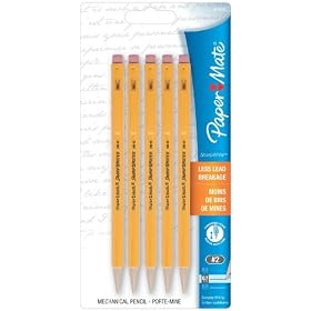 Paper Mate Sharpwriter 0.7mm Mechanical Pencils, 5 Yellow Pencils(3037631PP)