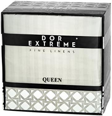 Great Quality Satin Dobby Stripe Sheet Sets Non Iron and Wrinkle Free 6 Colors 4 Sizes Available (Twin, Gray)