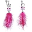 Handcrafted Natural Romantic Heart Feather Clip On Earrings MADE WITH SWAROVSKI ELEMENTS