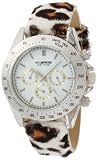 K&BROS Women's 9423-10 Ice-Time Chronograph Animal Print Watch