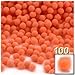 The Crafts Outlet 100-Piece Multi purpose Pom Poms, Acrylic, 7mm/0.28-inch, round, Orange