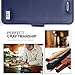 FYY [Genuine Leather Wallet Case for Apple iPhone 8 Plus 2017/iPhone 7 Plus 2016, Handmade Flip Folio Wallet Case with Kickstand Card Slots Magnetic Closure for iPhone 8 Plus/iPhone 7 Plus Navy