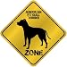 New  American Pit Bull Terrier Zone - Old / Vintage  Crossing Sign Dog