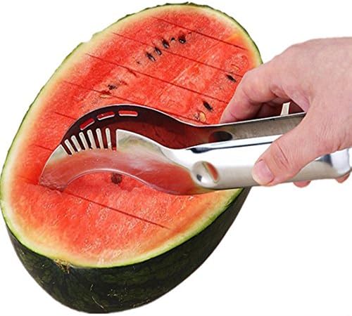 Celordpag Watermelon Slicer Corer Stainless Steel Fruit Peeler Faster Melon Cutter-Set Of 3 Fruit Forks For Free