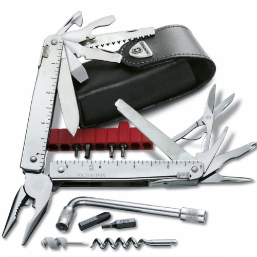 Victorinox SwissTool CS Plus Outil multifonctions Étui cuir Acier inoxydable Argenté 39 fonctions