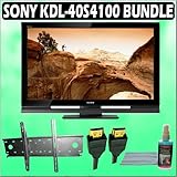 Sony Bravia S-Series KDL-40S4100 40-inch 1080P LCD HDTV and Accessory Outfit Outfit With Wall Mount