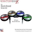Ripped Metal Fire Colors Skin by WraptorSkinz fits Rock Band Drum Set for Nintendo Wii, XBOX 360, PS2 & PS3 (DRUMS NOT INCLUDED)