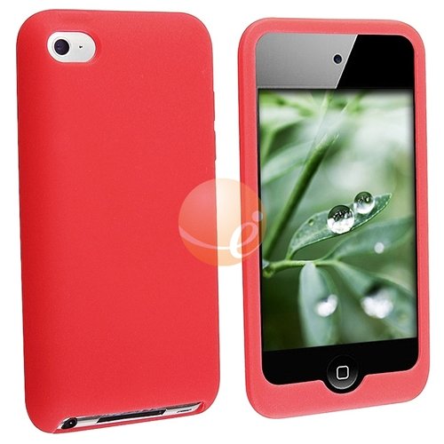 Silicone Skin Case Compatible With Apple iPod Touch 4th Gen, Red