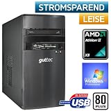#3901 USB 3.0, WinXP Prof, STROM SPAR Office / Multimedia COMPUTER Eco-Tec PC 80PLUS, Super Silent BeQuiet 300W Netzteil mit 80Plus Zertifizierung , Triple-Core! AMD Athlon2 X3 460 (3x3.4GHz) +Arctic Alpine64Pro L�fter, 500GB SATA II, Crucial 4096MB DDR3, MSI 880GMA-E35(FX) AM3+ Mainboard, AMD Grafik HD4250 mit HDMI/DVI, DVD-Brenner, CardReader, 7.1 Sound, GigabitLAN