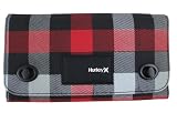 Hurley One and Only Red, Grey and Black Buffalo Plaid Checkbook Wallet