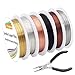 EuTengHao 6 Pack Jewelry Copper Craft Wire Jewelry Beading Wire for Bracelet Necklaces Jewelry Making Supplies (6 Colors,24 Gauge)
