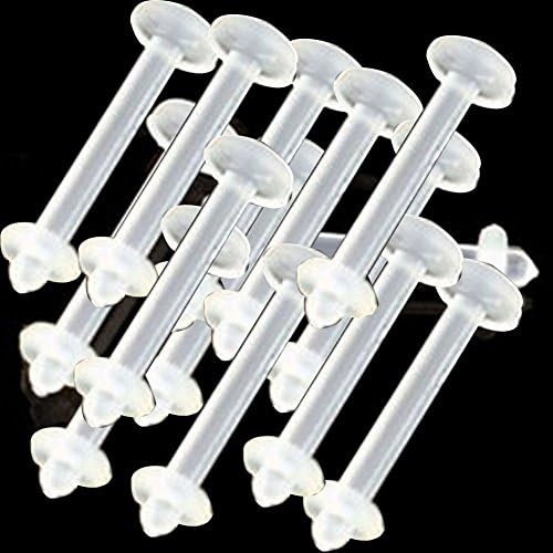 Lots of 10pcs Clear Transparent Labret Retainer (14G)