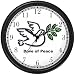 Dove of Peace - Christian or Jewish Theme Wall Clock by WatchBuddy Timepieces (White Frame)