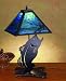 LAMPS BEAUTIFUL Rustic Lodge Blue Green Art Glass Bass And Fly Fishing Lure Table Lamp by Meyda Tiffany--Excellent customer service--see our feedback.