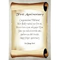 1st Anniversary Personalised Poem Gift Print