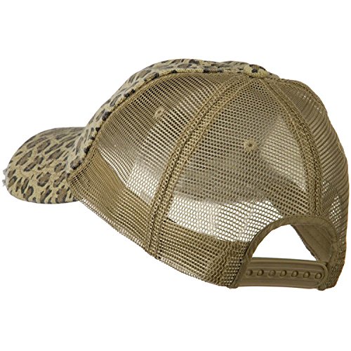 MG Ladies Leopard Print Mesh Canvas Baseball Cap