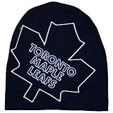 TORONTO MAPLE LEAFS Oversized Embroidered Logo Cuffless Knit Beanie Hat by Reebok