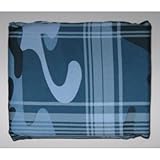 Morgan Kids Blue Plaid Military Command Camo Microfiber Full Sheet Set