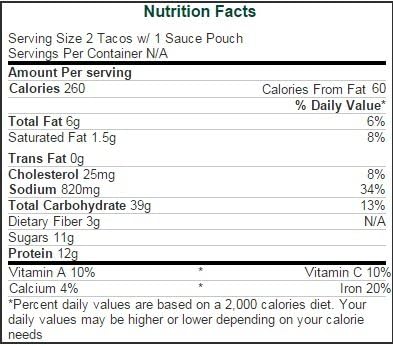 Evol Korean Style Beef and Kimchi Street Taco, 6.03 Ounce -- 8 per case.