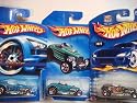 Hot Wheels Duece Roadster 5 Spoke Set: Teal With Flames #150 '06, 35th Anniversary Card Issue #77 '03 & The Teal Black Interior #166 '09 {3 Pieces} Scale 1/64 Collector