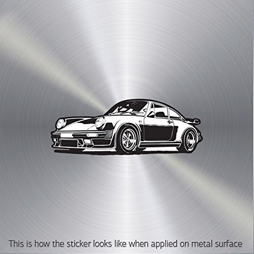Decal Classic Car Porche 911 waterproof Games Specialty Motorbike Vinyl lap (8 X 2.96 In)