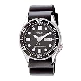 Citizen Men's AJ0100-02E Professional Diver Black Rubber Strap Quartz Watch