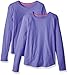 Hanes Big Girls' Long Sleeve Shirttail Tee (Pack of 2)