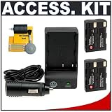 2 Replacement Pentax D-LI50, Sigma BP-21 or Minolta NP-400 Batteries and Mini Battery Charger for the Pentax K10D, K20D, Sigma SD14, Minolta Maxxum 5D and 7D Digital SLR Cameras