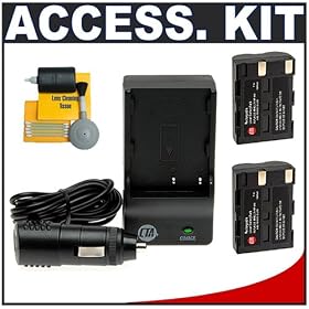 2 Replacement Pentax D-LI50, Sigma BP-21 or Minolta NP-400 Batteries and Mini Battery Charger for... by CTA