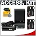 2 Replacement Pentax D-LI50, Sigma BP-21 or Minolta NP-400 Batteries and Mini Battery Charger for the Pentax K10D, K20D, Sigma SD14, Minolta Maxxum 5D and 7D Digital SLR Cameras
