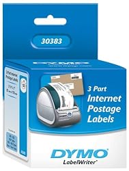 DYMO LabelWriter Postage Label, 3-Part Internet Postage, 2-1/4 "x 7", White, 150 per pack
