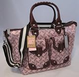 Juicy Couture Leather Pink Brown Baby Diaper Bag Purse