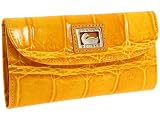 Dooney & Bourke Croco Continental Clutch Wallet, Mustard