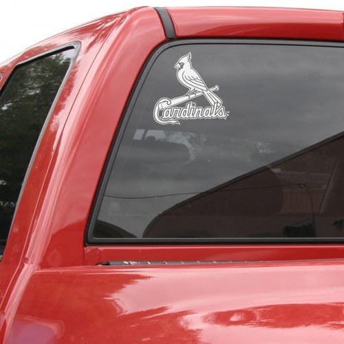 St Louis Cardinals 8x8 White Logo Decal