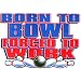 Bella Ladies / Juniors / Girly Fleece Raglan Hoodie : Born To Bowl Forced To Work - Funny Bowling
