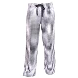 Houndstooth Black White Check Fun Print Novelty tie cord flannel cotton pants for lounging, sleep, sports. Unisex relaxed fit, available in 3 Youth sizes