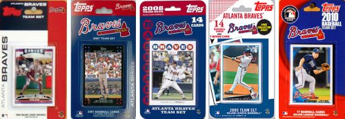 MLB  Atlanta Braves 5 Different Licensed Trading Card Team Sets