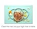 NomStick Junior Mat suctions to High Chair Trays - Ideal size all-in-one Silicone Placemat Suction Plate, Portable for Eating Out or Travel, cute puppy face for baby and toddlers (Thin Mint)