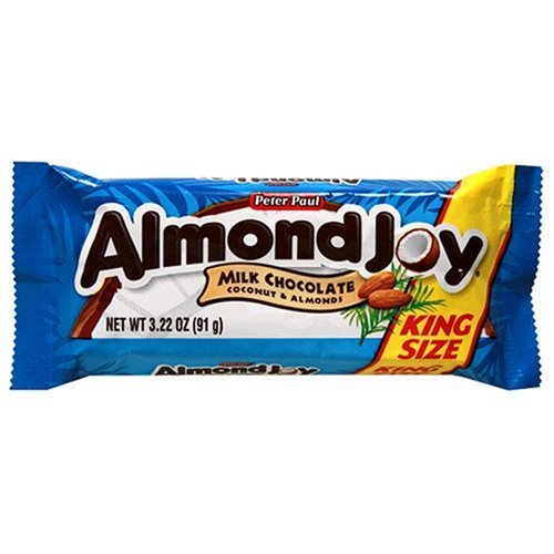 Almond Joy Candy Bar, 3.2-Ounce Bars (Pack of 18) by Hershey