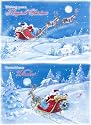 Luxury Christmas Cards 10/Box - Santa & Sleigh 2 boxes per set (CRSL)