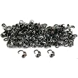 100 Clamshell Bead Tips Jewelry Parts Gun Metal Plated