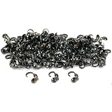 100 Clamshell Bead Tips Jewelry Parts Gun Metal Plated