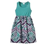 Girls' Xhilaration® Geo Allover Print Dress - Turquoise