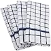 DII Basic Terry Collection Windowpane Dishtowel Set, 16x26, Nautical Blue, 4 Piece