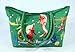 Water Resistant Jumbo Green Canvas Beach Tote Bag Seahorse Design Zipper Closure 24 x 15 x 6