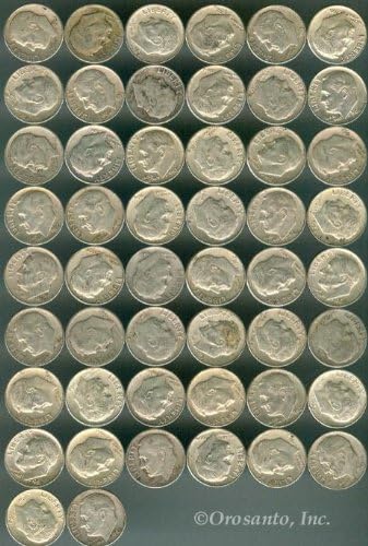 $5 (50ct) Roll 90% Silver Coin - (Roosevelt Dimes)